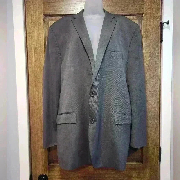 MICHAEL Michael Kors Other - Michael Kors Mens Two Button GrayvBlazer Poly Blend Sport Jacket Size 50L